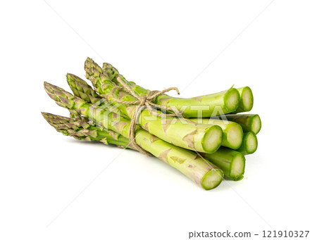 Raw Garden Asparagus, Fresh Green Spring Vegetables, Asparagus Officinalis Edible Sprouts 121910327