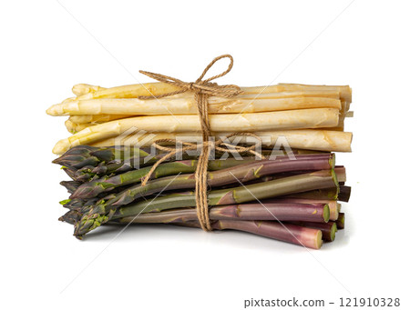 Raw Garden Asparagus, Fresh Red Spring Vegetables, Asparagus Officinalis Edible Sprouts Raw Garden Asparagus, Fresh Red Spring Vegetables, Asparagus Officinalis Edible Sprouts 121910328