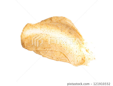 Apricot Scrub Smear Isolated, Body Peeling Cream Sample, Organic Exfoliate Face Mask, Sugar Scrub Smear Apricot Scrub Smear Isolated, Body Peeling Cream Sample, Organic Exfoliate Face Mask, Sugar Scrub Smear 121910332
