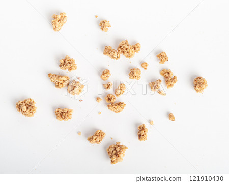 Granola, Muesli Breakfast, Crunchy Cereal Breakfast, Oatmeal Muesli with Seeds and Grains, Healthy Diet 121910430