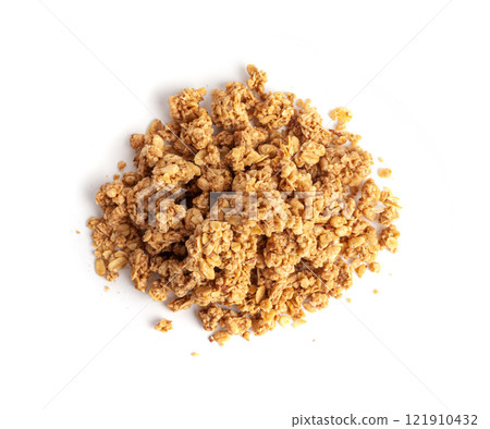 Granola, Muesli Breakfast, Crunchy Cereal Breakfast, Oatmeal Muesli with Seeds and Grains, Healthy Diet 121910432