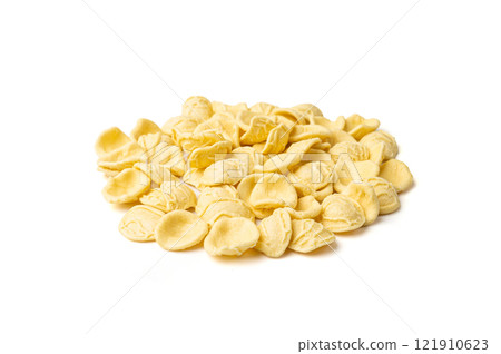 Raw Orecchiette Pasta, Homemade Dry Macaroni, Italian Recchietedde 121910623