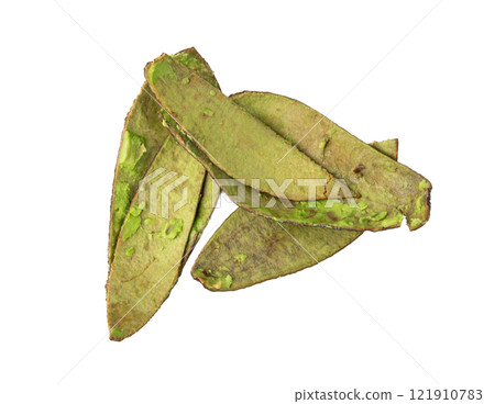 Hass Avocado Peel Isolated, Whole Sharwil Peelings, Brown Avocados Shell, Fresh Alligator Pear Skin 121910783