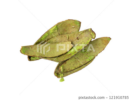 Hass Avocado Peel Isolated, Whole Sharwil Peelings, Brown Avocados Shell, Fresh Alligator Pear Skin 121910785