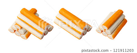 Crab Stick Isolated, Orange Crabstick Closeup, Crabmeat Food, Crabmeat Fish Sticks, Crab Sticks Crab Stick Isolated, Orange Crabstick Closeup, Crabmeat Food, Crabmeat Fish Sticks, Crab Sticks 121911203