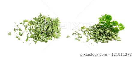 Dry Parsley Leaves Isolated 121911272