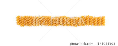 Raw Brown Pasta, Wholegrain Fusilli, Dry Whole Grain Noodle, Raw Spelt Macaroni, Healthy Italy Food 121911393