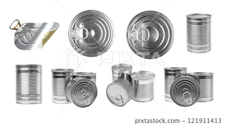 Can Tin Isolated, Preserve Template Mockup, Metal Milk Package, Aluminum Cylindrical Container Can Tin Isolated, Preserve Template Mockup, Metal Milk Package, Aluminum Cylindrical Container 121911413