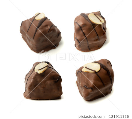Baklava Isolated, Small Ramadan Dessert, Eastern Sweet Filo Pastries, Turkish Honey Baklawa, Oriental Desert Baklava Isolated, Small Ramadan Dessert, Eastern Sweet Filo Pastries, Turkish Honey Baklawa, Oriental Desert 121911526