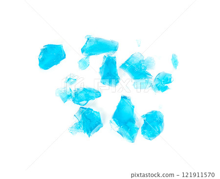 Jelly isolated, blueberry jello, blue gelatin dessert pieces, colour transparent pudding, fruit sweet gel Jelly isolated, blueberry jello, blue gelatin dessert pieces, colour transparent pudding, fruit sweet gel 121911570