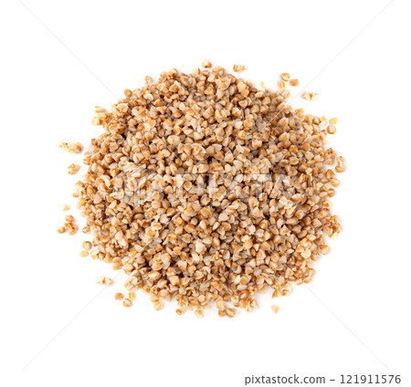 Boiled Buckwheat Pile Isolated, Cooked Buck Wheat Grains, Porridge Heap, Cook Buckwheat Boiled Buckwheat Pile Isolated, Cooked Buck Wheat Grains, Porridge Heap, Cook Buckwheat 121911576