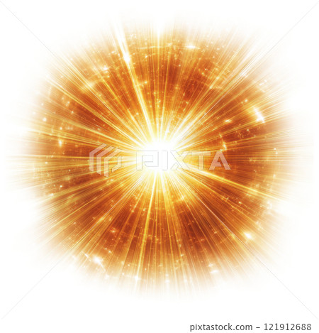 Bright golden burst of light radiating from the center, creating a warm and vibrant atmosphere Bright golden burst of light radiating from the center, creating a warm and vibrant atmosphere 121912688