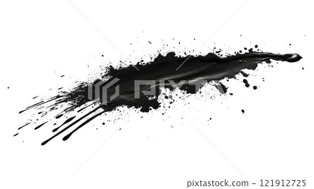 Artistic ink splash design created on a white background for creative projects and graphics 121912725