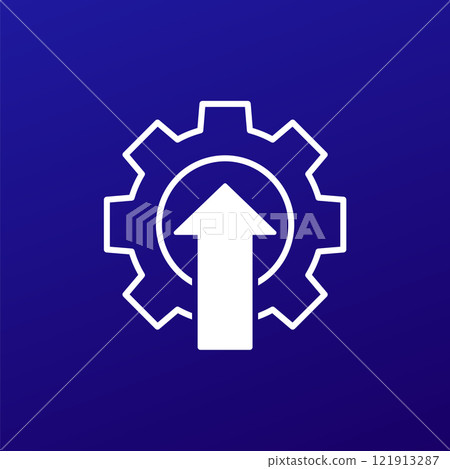 efficiency and growing production icon efficiency and growing production icon 121913287