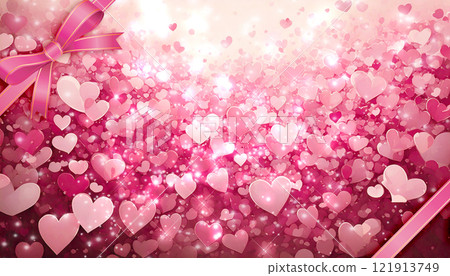 可愛的背景與粉紅色的心 可愛的背景與粉紅色的心 121913749