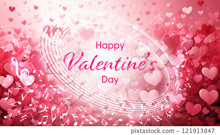 Cute background with pink hearts 121913847