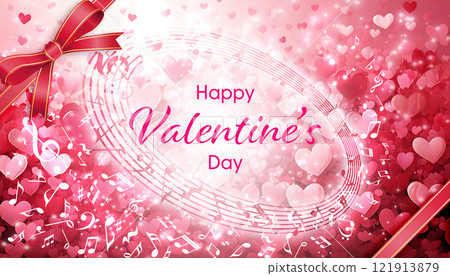 Cute background with pink hearts 121913879