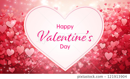 Cute background with pink hearts 121913904