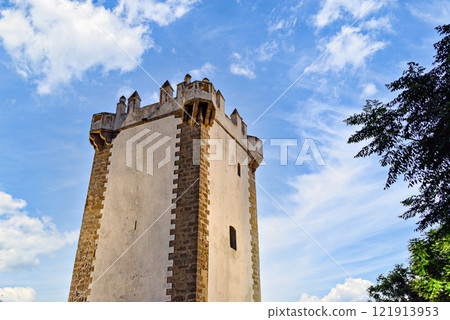 Views of the torre guzman in the town of conil de la frontera, cadiz, spain. 121913953