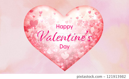 Background with pink hearts 121913982