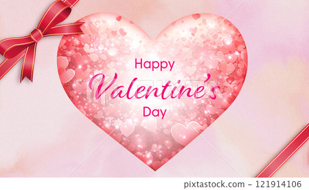 用粉紅色的心繪製的背景 121914106