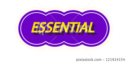 Essential message pop art sticker 121914154