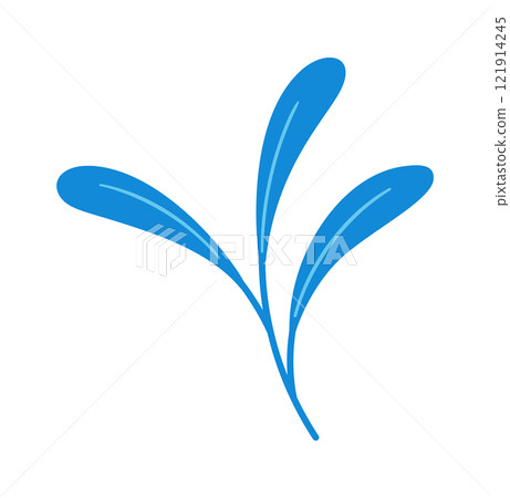 Decorative floral stem design element 121914245