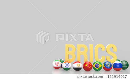 The BRICS is an acronym for Economist  for Business concept 3d Rendering. 121914917