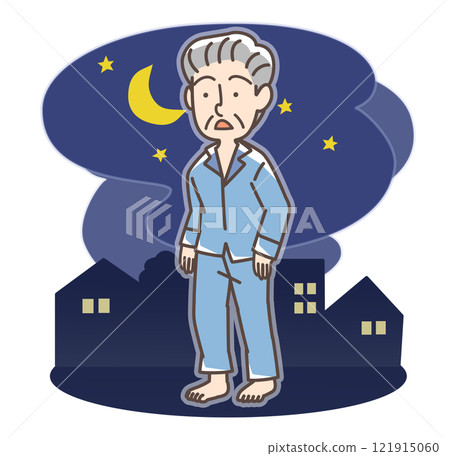 An old man wandering around late at night 121915060
