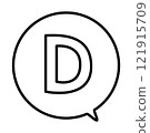 Pop balloon icon D 121915709