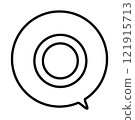 Pop balloon icon circle 121915713