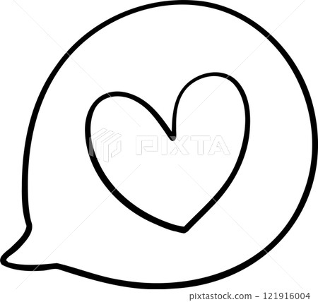 Heart shape in speech outline 121916004