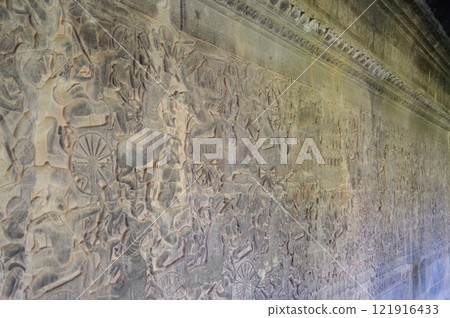 Relief wall of Angkor Wat Relief wall of Angkor Wat 121916433