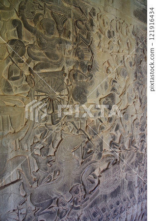 Relief wall of Angkor Wat Relief wall of Angkor Wat 121916434