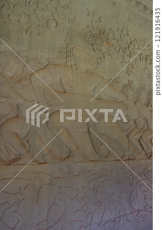 Relief wall of Angkor Wat Relief wall of Angkor Wat 121916435