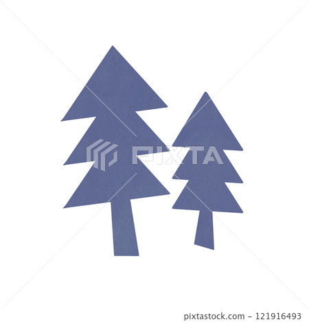 Tree silhouette with overlapping triangles Tree silhouette with overlapping triangles 121916493