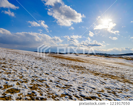 Tottori Sand Dunes in Tottori Prefecture covered in snow in winter Travel 121917050