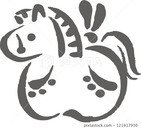 新年賀卡2026年地鐘馬年馬年墨水畫墨水畫印刷品日本畫手繪水彩插畫素材 新年賀卡2026年地鐘馬年馬年墨水畫墨水畫印刷品日本畫手繪水彩插畫素材 121917930