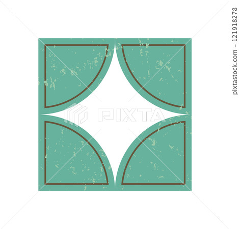 Bold geometric abstract shape. Modern flat figure with grunge texture. Decorative icon and symbol of brutalism, y2k aesthetic, perfect for contemporary graphic projects. Bold geometric abstract shape. Modern flat figure with grunge texture. Decorative icon and symbol of brutalism, y2k aesthetic, perfect for contemporary graphic projects. 121918278