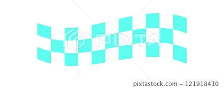 Y2K retro checker pattern. Abstract design with modern shapes. Flat aesthetic element, trendy icon of the 90s, perfect for nostalgic decoration or graphic projects. Y2K retro checker pattern. Abstract design with modern shapes. Flat aesthetic element, trendy icon of the 90s, perfect for nostalgic decoration or graphic projects. 121918410