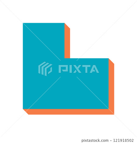 Bold geometric abstract shape. Minimalist icon with modern form. This brutalist element creates a striking visual impact, emphasizing its shadow and y2k style, suitable for contemporary graphic Bold geometric abstract shape. Minimalist icon with modern form. This brutalist element creates a striking visual impact, emphasizing its shadow and y2k style, suitable for contemporary graphic 121918502