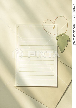 Sunlit blank letterhead mockup Sunlit blank letterhead mockup 121918624