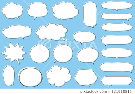 一組氣泡和印刷錯誤 一組氣泡和印刷錯誤 121918815