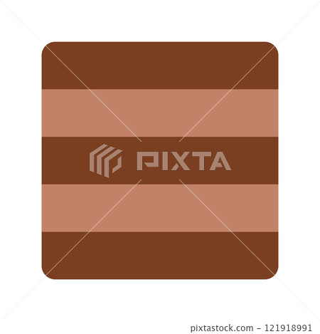 Striped chocolate illustration, Valentine's chocolate icon Striped chocolate illustration, Valentine's chocolate icon 121918991