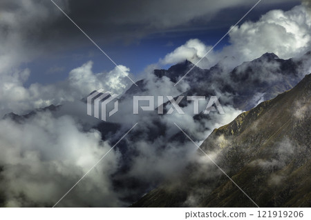 View of mountain alpine landscape 121919206