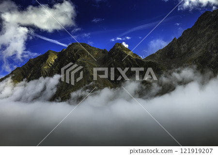 View of mountain alpine landscape 121919207