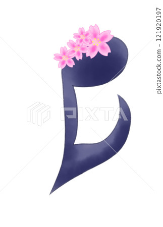 Musical note with sakura 121920197