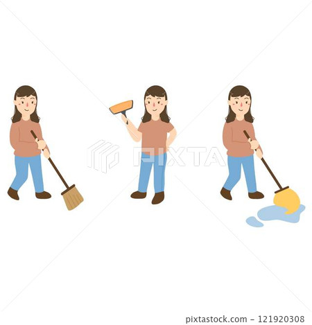 people cleaning the house 121920308