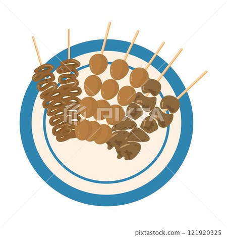 Sate Telur Puyuh food illustration Sate Telur Puyuh food illustration 121920325