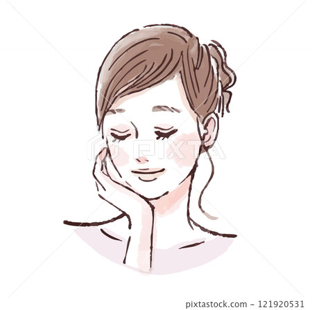 Illustration material of women and girls 121920531